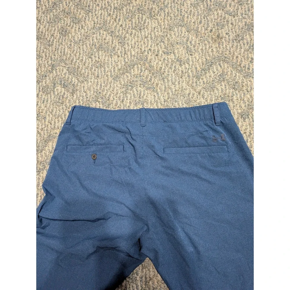 Under Armour Mens Match Play Golf Pants Blue Heather 1290160 HeatGear 36 x 30.5